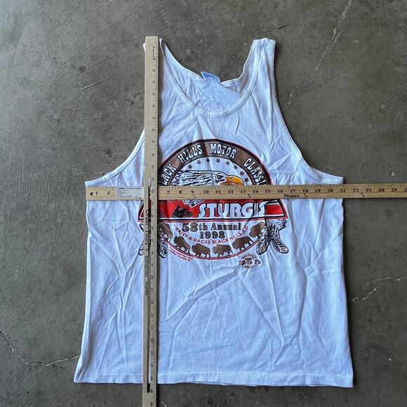 VINTAGE STURGIS MOTORCYCLE RALLY SHIRT 1998 TANKTOP MENS LARGE USA BIKER SUMMER - Picture 3 of 5